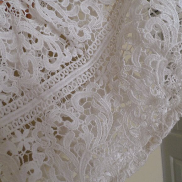 RALPH LAUREN Women White Crochet Lace dress - size 12 - Picture 3 of 13